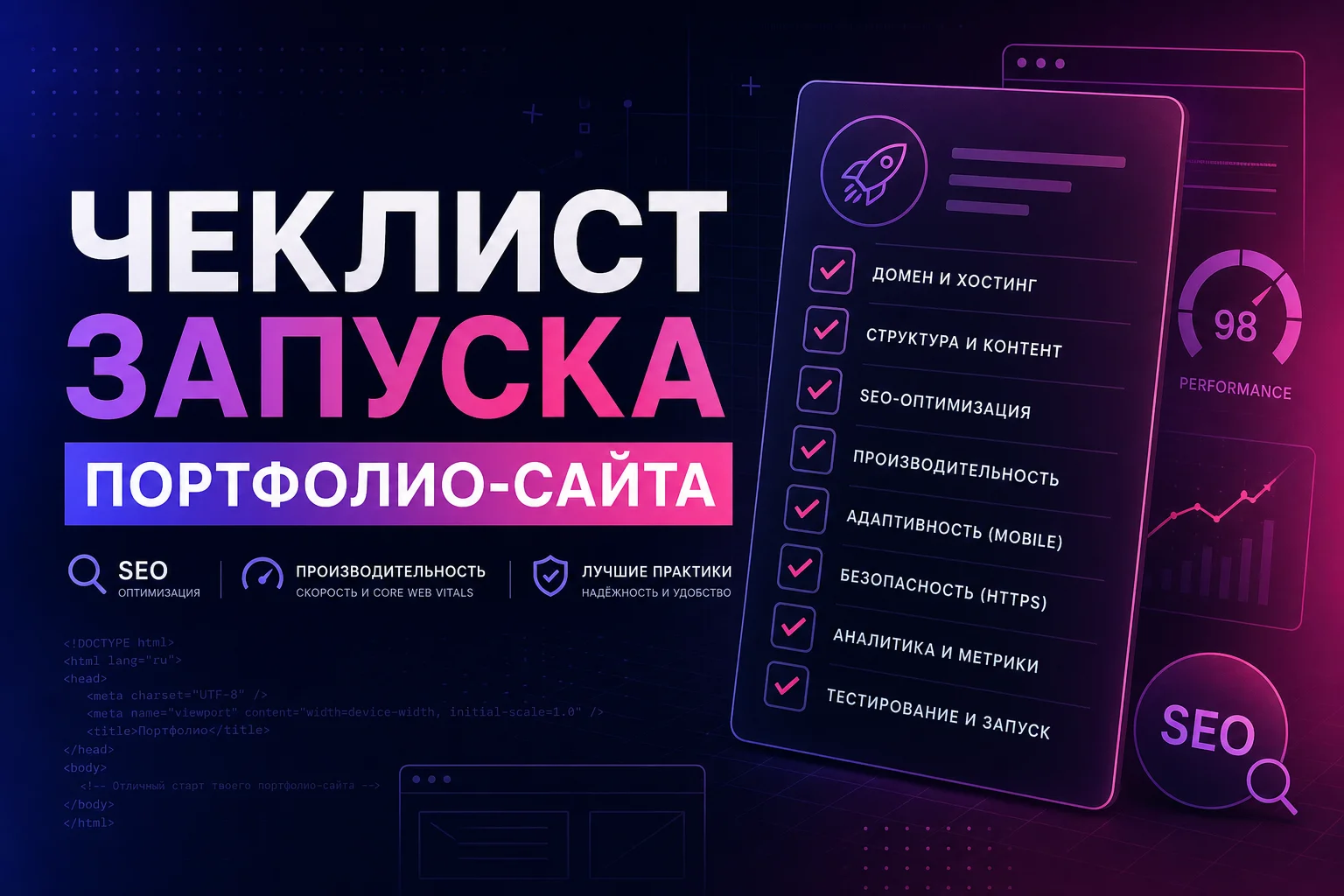 Чеклист запуска портфолио-сайта